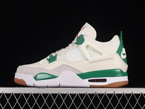 All categories Air Jordan Jordan series basketball shoes Air Jordan 4 Nk SB x Air Jordan 4 "Pine Green" AJ4 Joe 4 joint white green DR5415-103